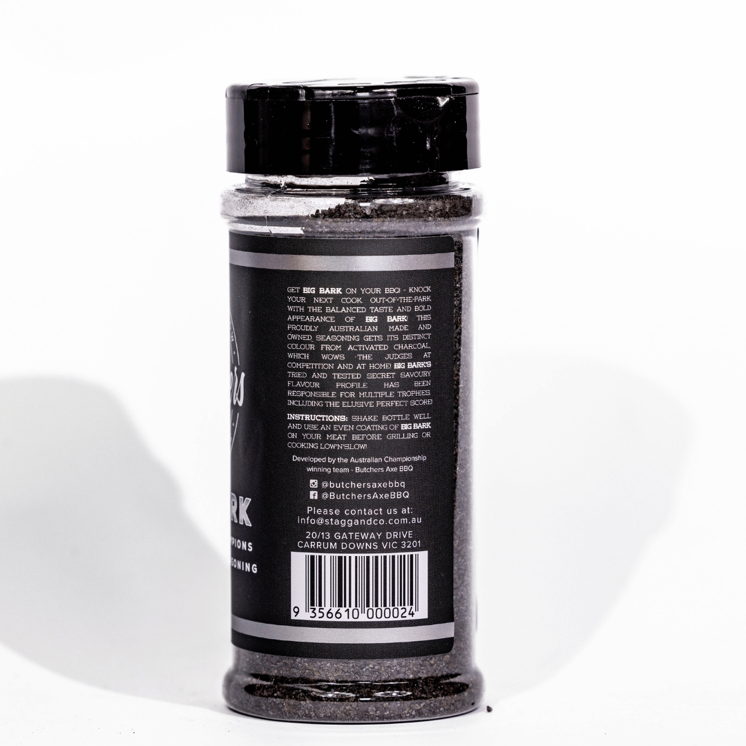Butchers Axe Barbecue Big Bark Australian Champions Secret Black Seasoning - Barbeques and More