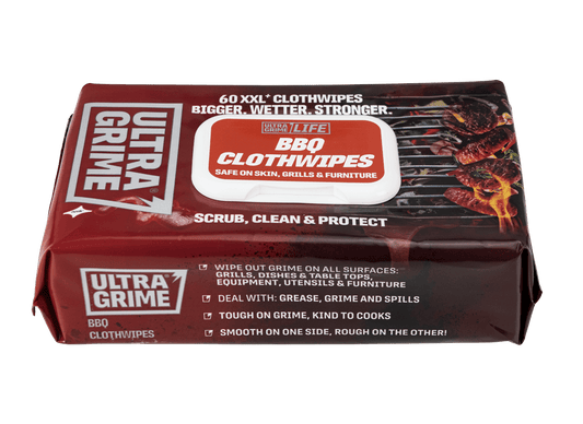 UltraGrime® Life: BBQ Clothwipes 60 Pack - Barbeques and More