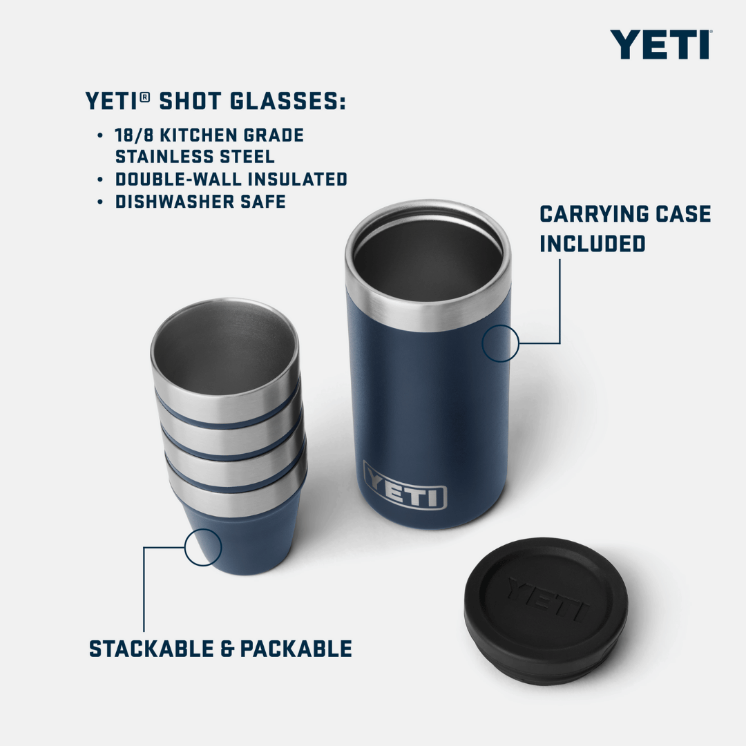 YETI® Shot Glasses WITH CARRYING CASE - Barbeques and More