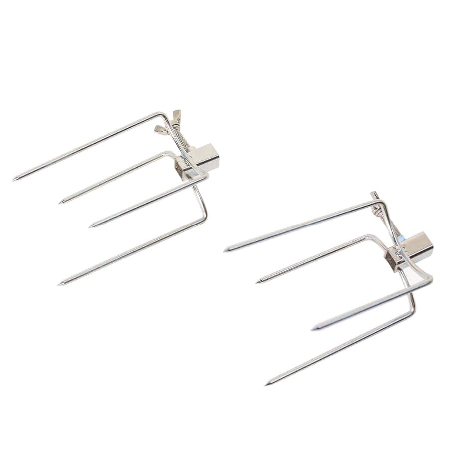 4 Prong Rotisserie Fork for Chicken - 10mm square - Barbeques and More