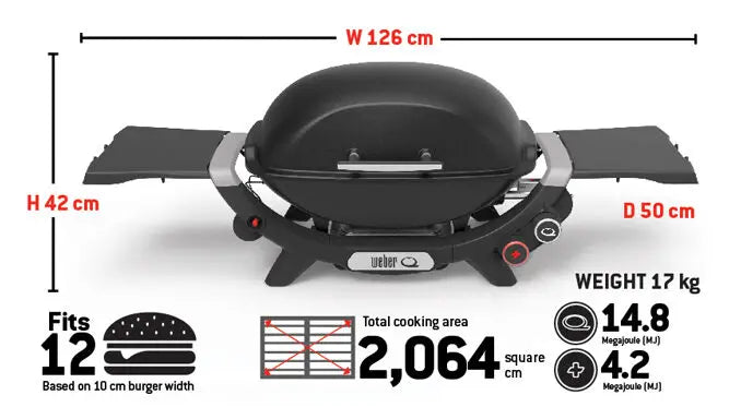 Weber Q2600N+ Midnight Black - Barbeques and More
