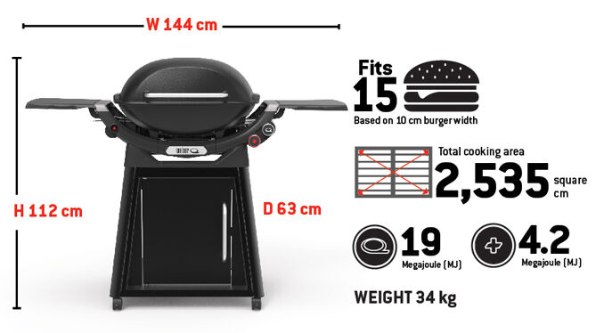 Weber Family Q+ (Q3100N+) Flame Red