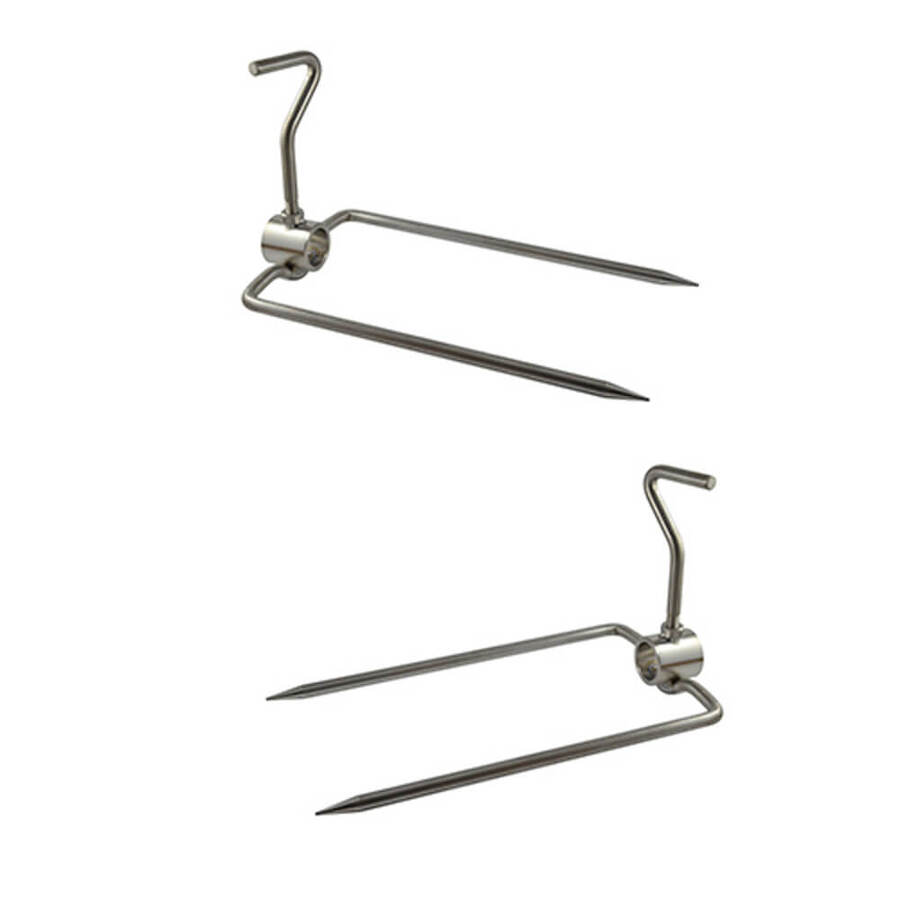 Spit Roaster Prong - Large Stainless Steel - 22mm Round - Barbeques and More
