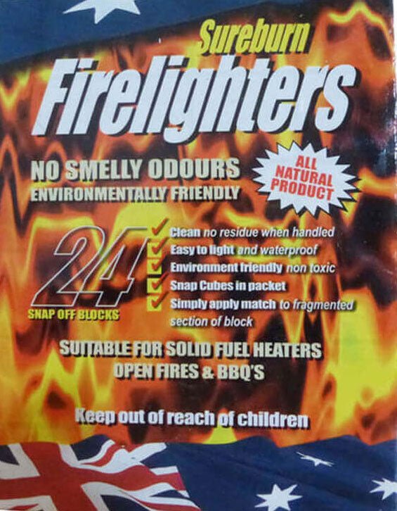 Sureburn FireLighters Natural 24 - Barbeques and More