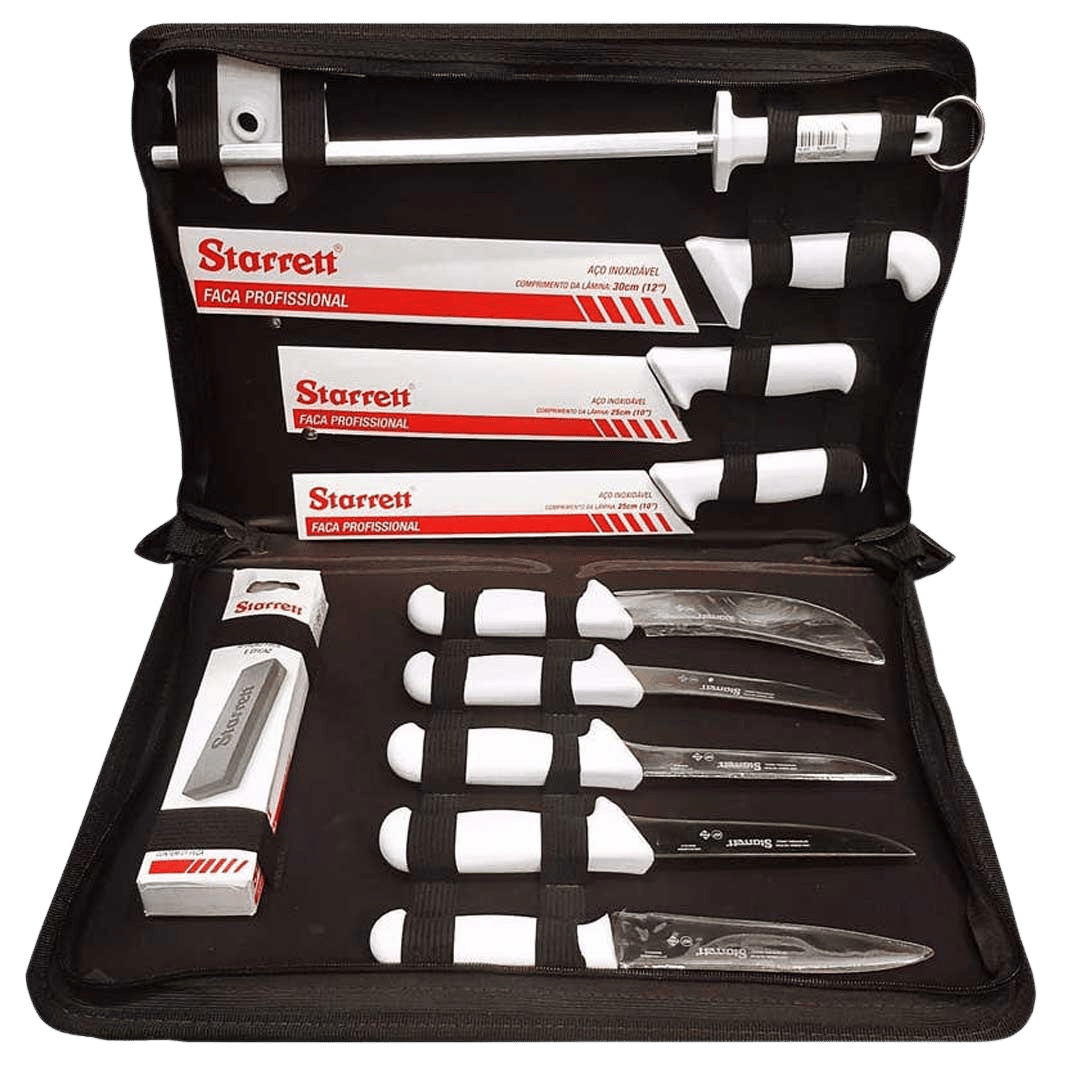 Starrett Professional Butchers Knife Set with Case 11 Piece - Barbeques and More