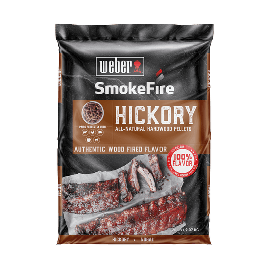 Weber Hickory All - Natural Hardwood Pellets 9kg - Barbeques and More