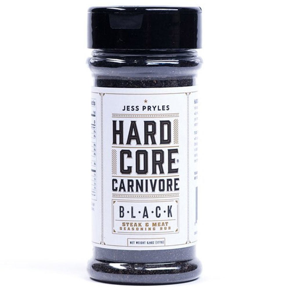 Hardcore Carnivore: Black shaker jar - Barbeques and More
