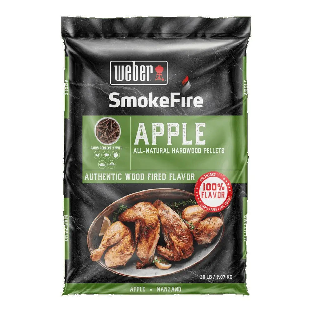 Weber Apple All - Natural Hardwood Pellets 9kg - Barbeques and More