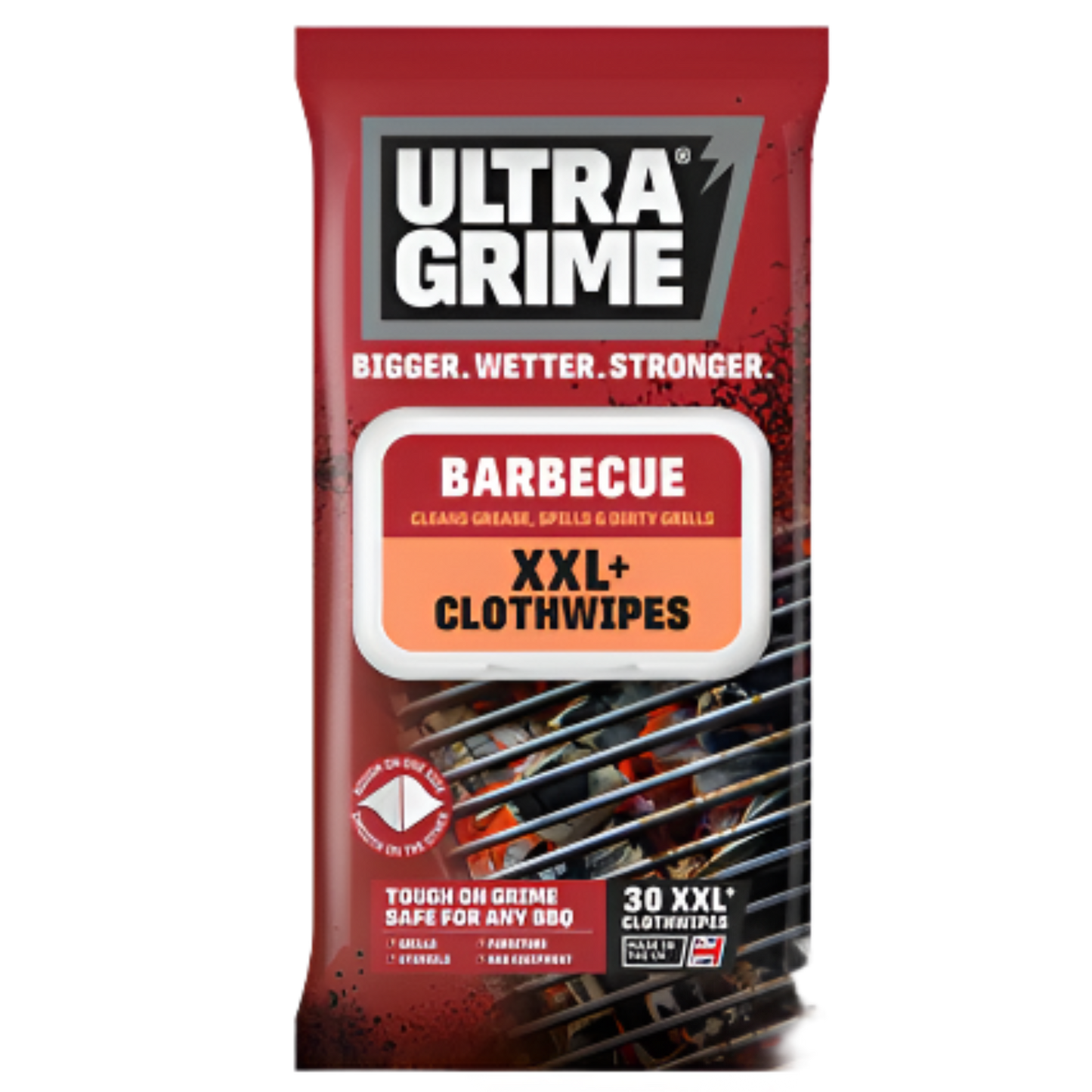 UltraGrime® Life: BBQ Clothwipes 30 Pack