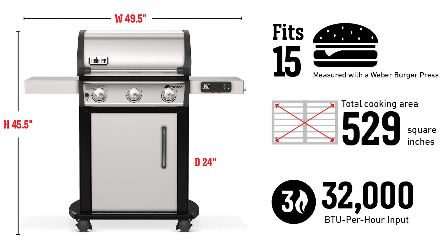 Weber Spirit EX-335 LP Black