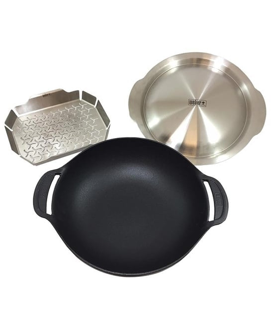 Weber® Gourmet Barbecue System Cast Iron Wok and Steamer Set