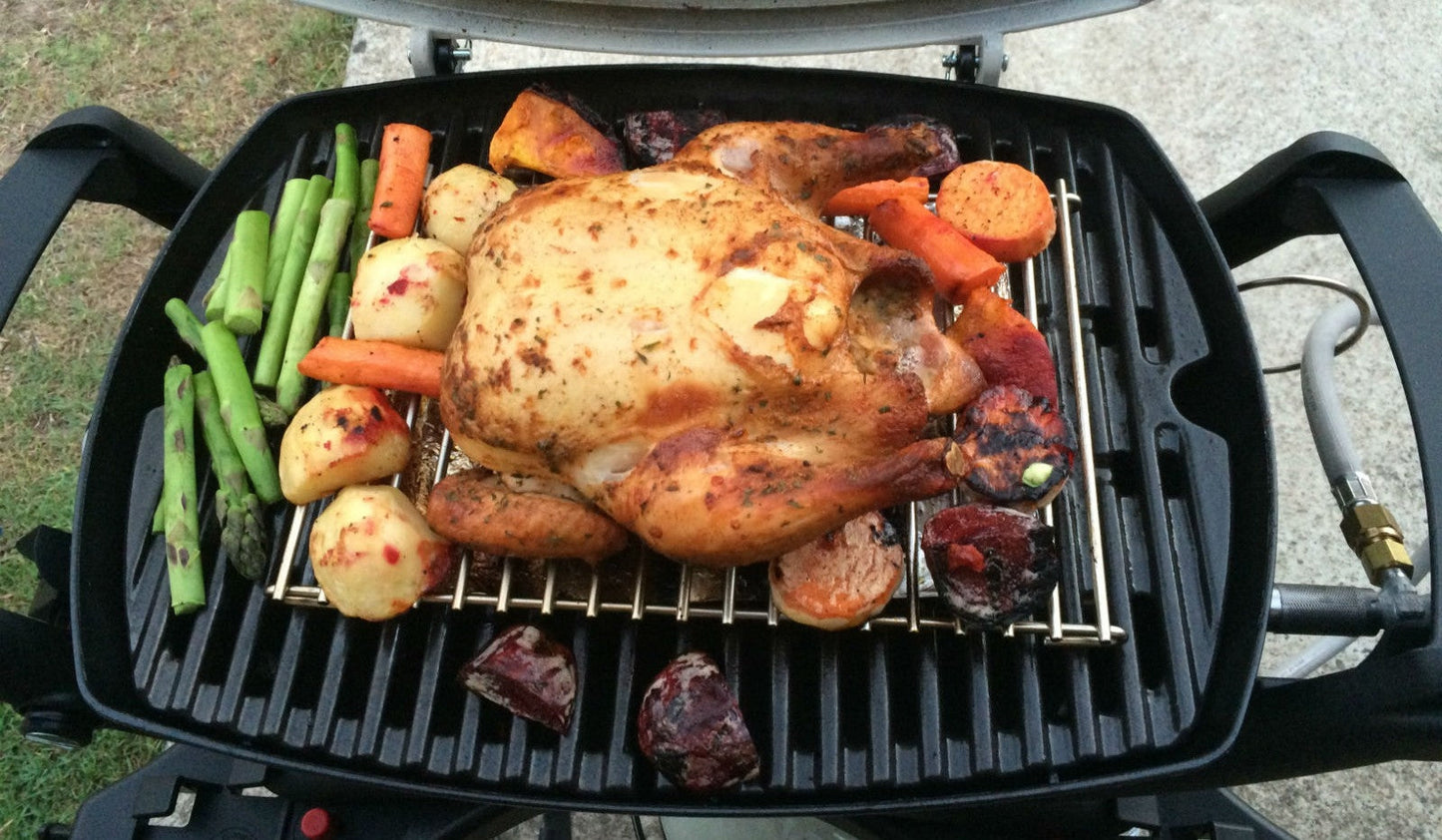 Weber Q Roast Chicken Dinner